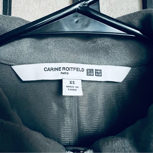 Carine Roitfeld uniqlo grey faux suede full zip jacket XS - Picture 5 of 7